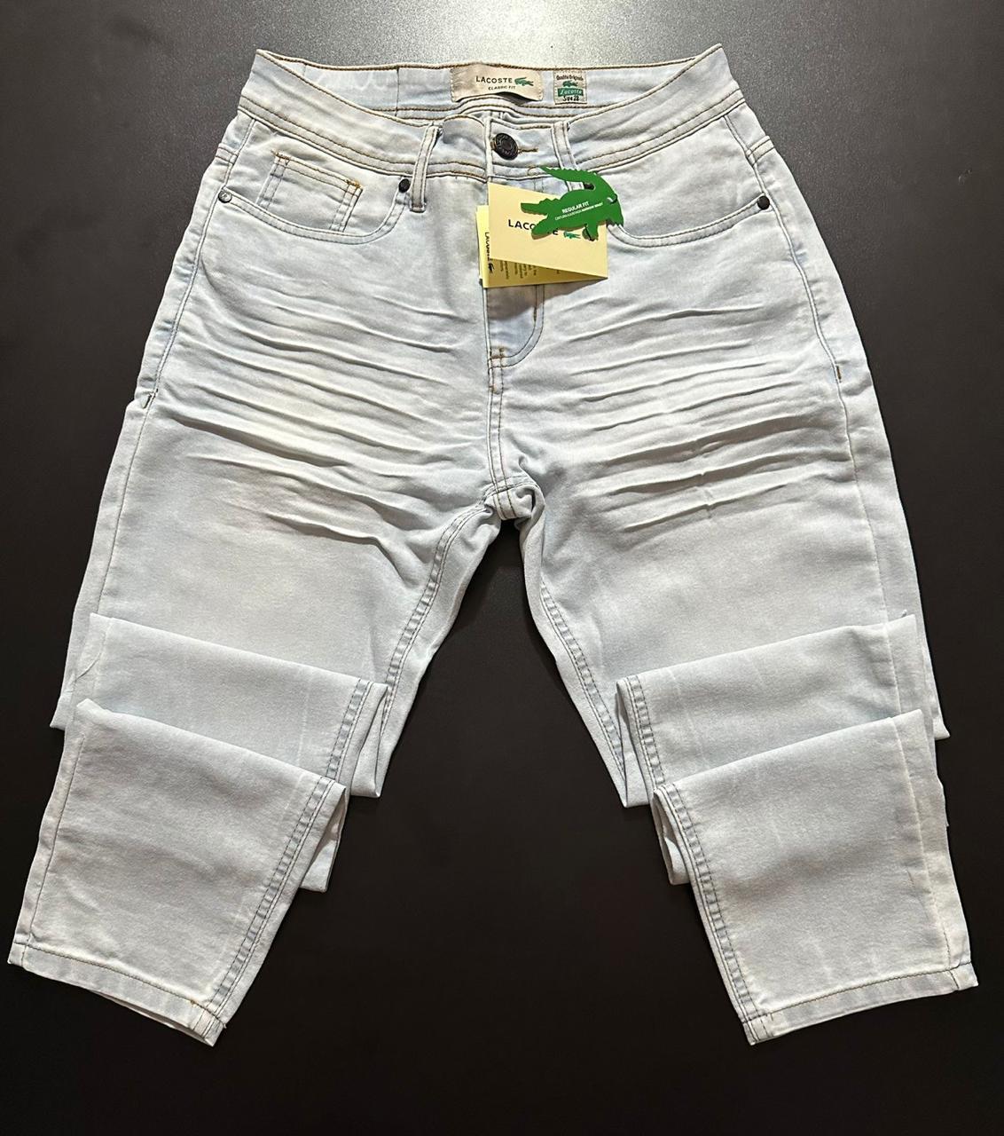 Calça Jeans grife  Lacoste clara 