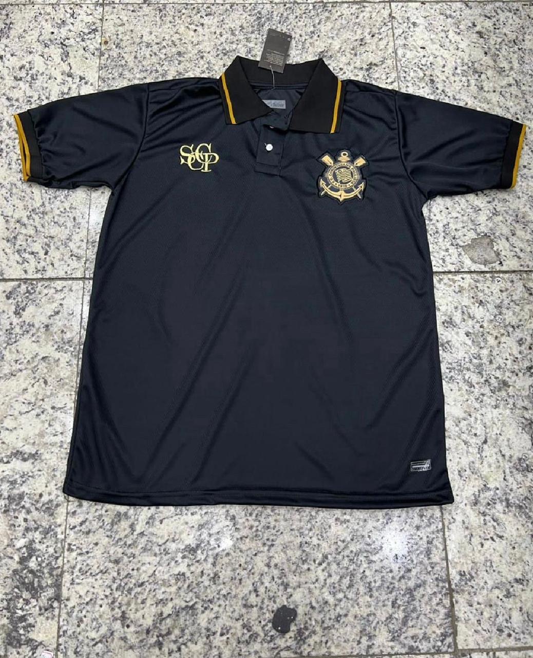 Camisa Corinthians Preta com Dourada 