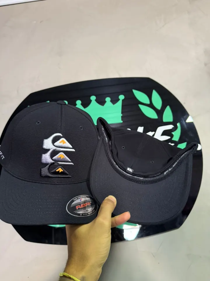 Boné Quiksilver Original, preto três simbolos
