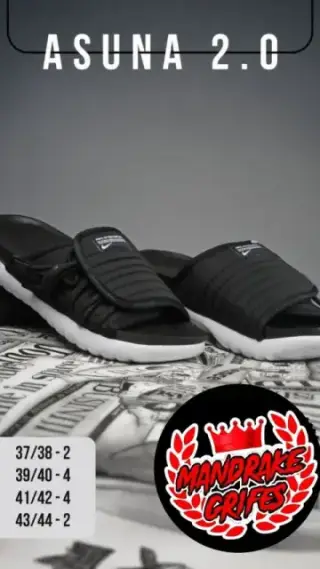 Imagem de Chinelo Asuna Preto Solado Branco
