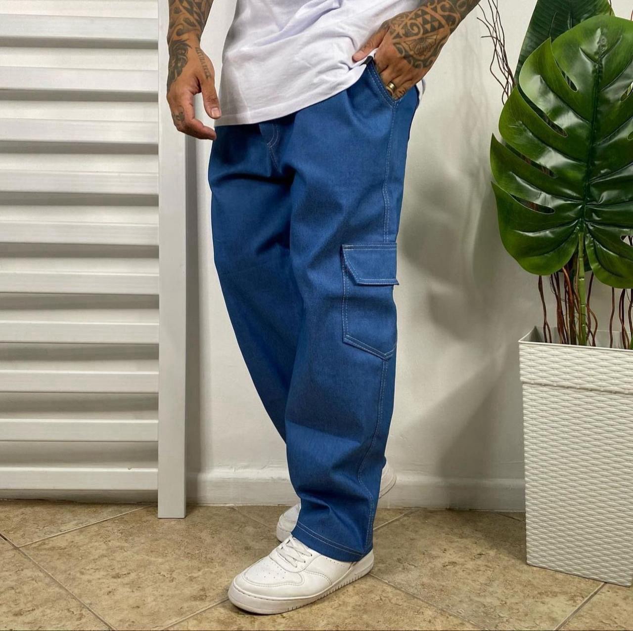 Calça Cargo Jeans  